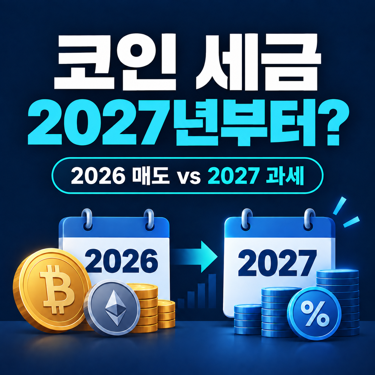 코인 세금 2027년부터: 2026 매도와 2027 과세 비교