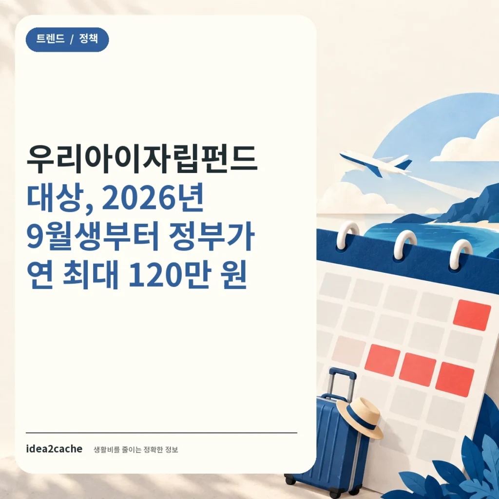 카드뉴스 — 우리아이자립펀드, 9월생부터 정부가 연 120만 원